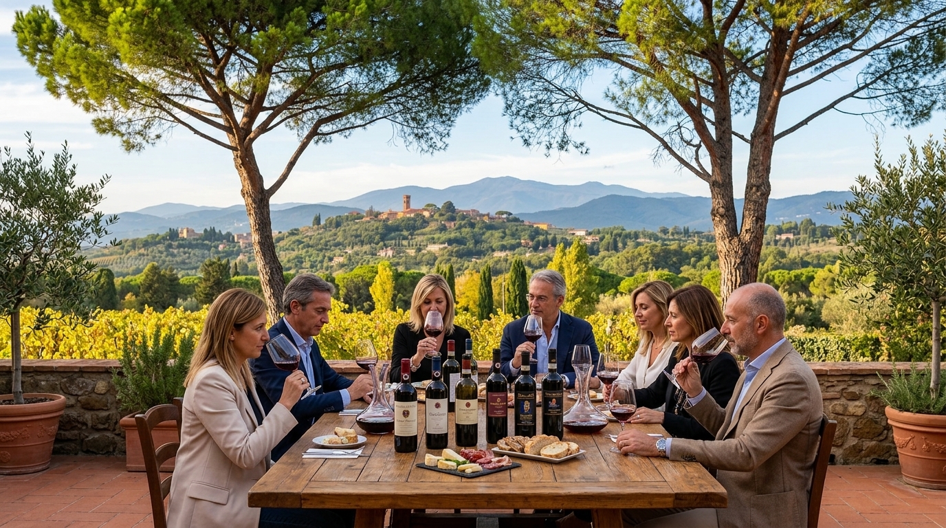 Tekuté slunce z Montecarla: Degustace vína a legendárního Vin Santa. Procházka vinicemi, ochutnávka vína a malé občerstvení.